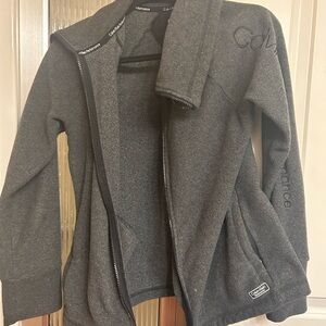 Calvin Klein Performance Dark Gray Full-Zip Fleece Jacket